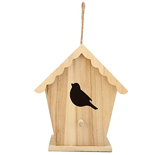 Wood Birdhouse,Unfinished Birdhouse to Paint for Birdwatching Wood Frame for Finches and Songbirds Duokon