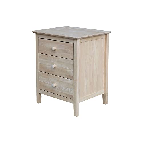 International Concepts Nightstand with 3 Drawers, Standard IC International Concepts