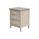 International Concepts Nightstand with 3 Drawers, Standard IC International Concepts