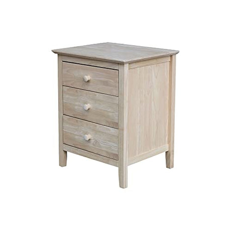 International Concepts Nightstand with 3 Drawers, Standard IC International Concepts