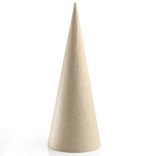 Factory Direct Craft Open Bottom Paper Mache Cones - Pack of 6 Cardboard Papier Mache Cones for DIY Crafts, Gnomes, Holiday Angels, Christmas Trees Factory Direct Craft