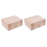 15pcs Carved Square Basswood Strips Drawing Wooden Cube Blank Craft Wood Wooden Blocks Cutouts Unfinished Wood Block Puzzle Making Block Oblong KONTONTY