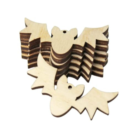 ALL SIZES BULK (12pc to 100pc) Unfinished Wood Wooden Laser Cutout Halloween Bats Dangle Earring Jewelry Blanks Shape Charms Crafts Made in Texas Texan Wood Crafts