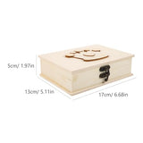 COHEALI Unfinished Unpainted Wooden Box with Hinged Lid for Crafts DIY Storage Jewelry Plain Pine Box COHEALI