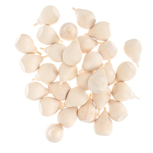 ABOOFAN 30pcs Wooden DIY Unfinished Wood Craft Mushroom Wooden Painting Three-Dimensional Crafts Blank Fruit Crafts Artificial Mushroom Peg Dolls - WoodArtSupply