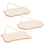 6-Pack of Unfinished MDF Hanging Wood Plaques for Crafts with Jute Rope, Blank 9x6-Inch, 1/4-Inch Thick Wooden Sign for DIY Painting, Art Projects, Juvale