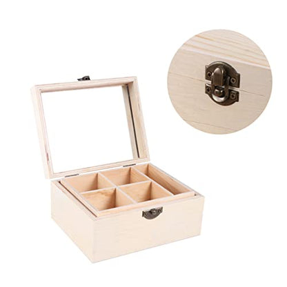 LIFKOME 3 pcs wooden jewelry box handmade jewelry box hand jewelry wood crafts unfinished wood treasure chest unfinished drawer case Wooden Dresser - WoodArtSupply