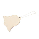 EXCEART 20 Pcs Xmas Tree Bell Ornament Holiday Wooden Shapes for Crafts Cutout Hanging Ornament Wood Ornaments Wooden Hanging Ornaments Wooden DIY EXCEART