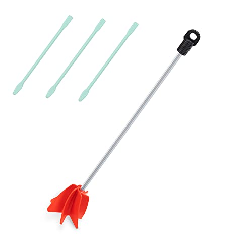 Navaris Epoxy Mixer for Drill - 5 Gallon Paint and Epoxy Resin Mixing Attachment - 14" Stirrer Paddle for Drills - Includes 3 Silicone Stir Sticks - WoodArtSupply