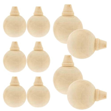 EXCEART 10pcs Toys Home Decor Christmas Blank Acorns Blank Christmas Ornament DIY Christmas Acorns DIY Decorations Mini Drawing Ornament Christmas EXCEART