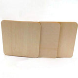 80 Pieces Unfinished Natural Wood Pieces Blank Squares Cutout Tiles DIY Wood Crafts Supplies for DIY Art Craft Projects, Home Decorations, Ornaments Teensery