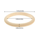 10pcs Wood Bangle Bracelets Unfinished Natural Round Wooden Ring for DIY Craft Project Making Yardwe