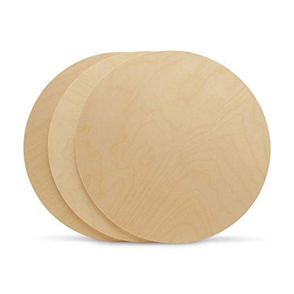 Wood Circles 20 inch, 1/4 Inch Thick, Birch Plywood Discs, Pack of 1 Unfinished Wood Circles for Crafts, Wood Rounds by Woodpeckers