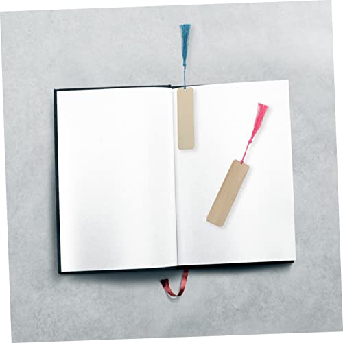 FUNOMOCYA 1 Set Wooden Bookmark Unfinished Blank Bookmark Unfinished Wooden Book Markers DIY Wood Blank Bookmark DIY Bookmark Crafts Wooden Craft FUNOMOCYA