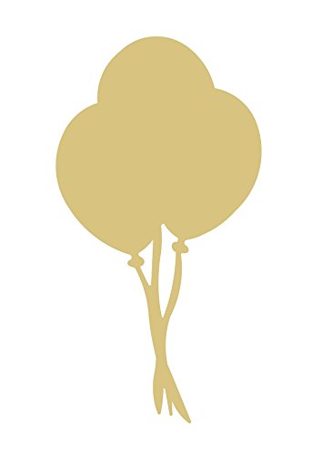 Balloon Cutout Unfinished Wood Party Blimp Airship Helium Birthday MDF Shape Canvas Style 1 - WoodArtSupply