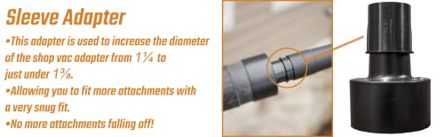 Dust Collection Fittings Shop Vac Hose Adapter Compatible With Dewalt, Ryobi, Craftsman, Rigid, Metabo Power Tools Dust Ports For Connecting To 2 1/2 Mountain Trades