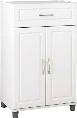 SystemBuild Evolution Kendall 1 Drawer/2 Door Base Storage Cabinet - 15.38"D x 23.44"W x 38.25"H, White