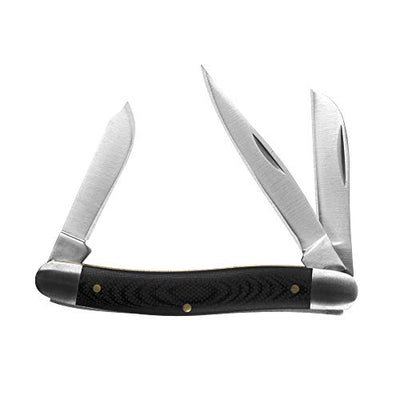 Kershaw Brandywine Folding Pocket Knife, Three Blades with Manual Open, Slipjoint Lock (4382), Steel