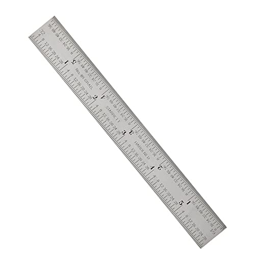 Starrett Blade Only for Combination Squares, Sets or Bevel Protractors - Ideal for Woodworking and Metalworking - 6" Length, Satin Chrome Finish, 4R - WoodArtSupply