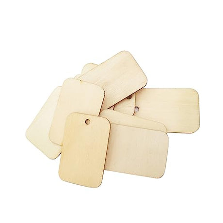 Artibetter 100 Pcs Unfinished Wood Discs Holiday Gift Tags Wooden Hanging Tags DIY Hanging Tags Blank Hanging Tags Wooden Hearts for Crafts ARTIBETTER