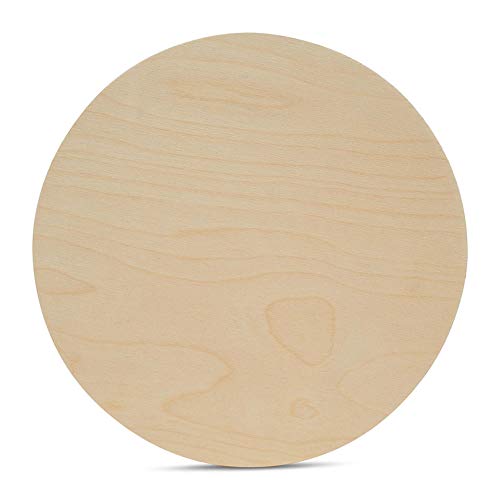 Wood Circles 20 inch, 1/4 Inch Thick, Birch Plywood Discs, Pack of 1 Unfinished Wood Circles for Crafts, Wood Rounds by Woodpeckers Woodpeckers