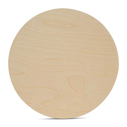 Wood Circles 20 inch, 1/4 Inch Thick, Birch Plywood Discs, Pack of 1 Unfinished Wood Circles for Crafts, Wood Rounds by Woodpeckers