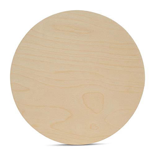 Wood Circles 20 inch, 1/4 Inch Thick, Birch Plywood Discs, Pack of 1 Unfinished Wood Circles for Crafts, Wood Rounds by Woodpeckers - WoodArtSupply