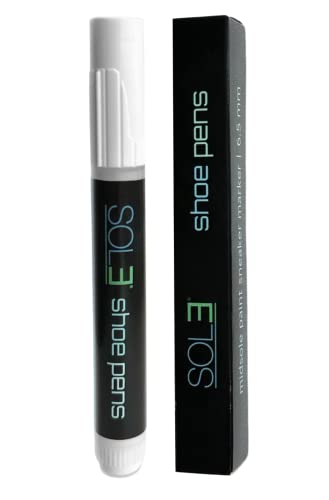 SOL3 Shoe Pens™ Premium Midsole Marker Sneaker Paint for Leather, Canvas, Suede & Knit Shoes (White) SOL3