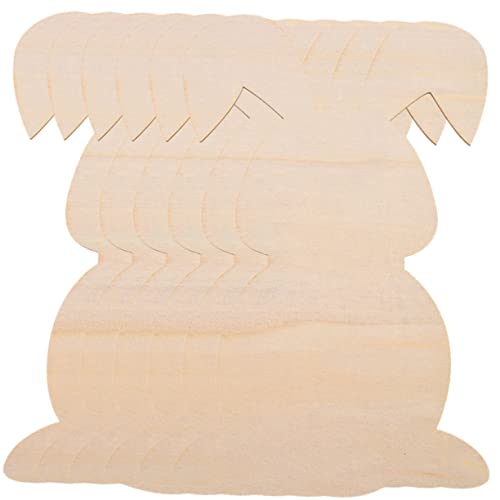 Kisangel 12 pcs Rabbit Shaped Wood Chips Unfinished Wood Bunny Easter Bunny Unfinished Wood Crafts Bunny Unfinished Wood Slices Decor Bunny Hanging Kisangel