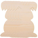 Kisangel 12 pcs Rabbit Shaped Wood Chips Unfinished Wood Bunny Easter Bunny Unfinished Wood Crafts Bunny Unfinished Wood Slices Decor Bunny Hanging Kisangel