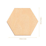MAGICLULU 100PC Unfinished Wood Hexagon Pieces Unfinished Wood Cutout Hexagon Hexagon Blank Unfinished Wood Slices for Craft DIY Projects 3CM MAGICLULU