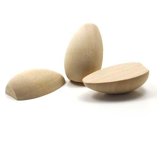 Mylittlewoodshop - Pkg of 12 - Egg Split - 2 inches Tall and 5/8 inches Thick Unfinished Wood(WW-CPE100-12) - WoodArtSupply