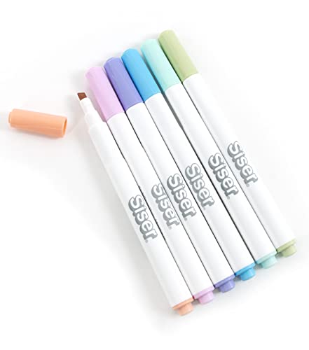 Siser Sublimation Markers - Iron-on Heat Transfer Markers for T-Shirts and Other Garments (Pastel Pack) - WoodArtSupply