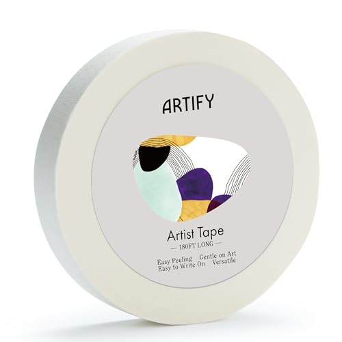 ARTIFY Artist Tape for Drafting Art, 1" *1 Pack White Masking Tape for Watercolor Painting Drafting Canvas Framing and All Paper Media,for Craft, - WoodArtSupply