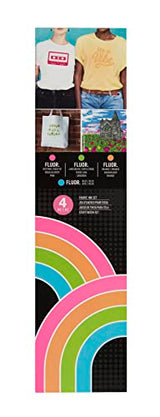 Speedball Fabric Screen Printing Ink Set, 4oz Fluorescent Colors: Hot Pink, Lime Green, Orange & Blue Speedball