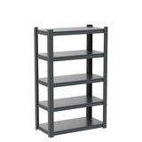 SFTORMAS 72" H Heavy Duty Garage Shelving, 5 Tier Adjustable Metal Shelving, 15.75" D X 35.3" W X 72" H, Black SFTORMAS