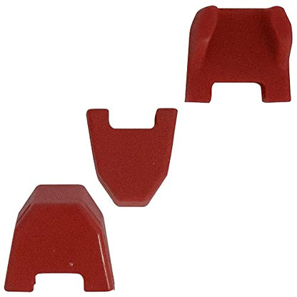 Fortool 42-38-0017 Pad Kit, Set of 3 Fits For Milwaukee 2746-20 18ga Nailer, Red Rubber/Plastic Pad Kit, Slot Height 0.07 Inch - WoodArtSupply