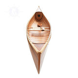 Old Modern Handicrafts Wooden Canoe with Ribs Curved Bow 10' Matte Finish for Display Old Modern Handicrafts