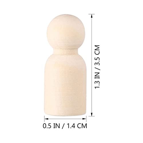 Gadpiparty 30pcs Unfinished Wood Peg Dolls Small Wooden Sculpture DIY Painting Wooden Ornament Craft Children Toys for New Year Festival Decorations Gadpiparty