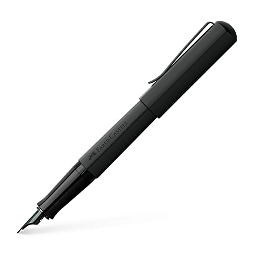 FABER-CASTELL 150572 Faber Castel Fountain Pen, EF, Extra Fine Point, Hexa, Black Matte, Dual Use, Genuine Imported Faber-Castell