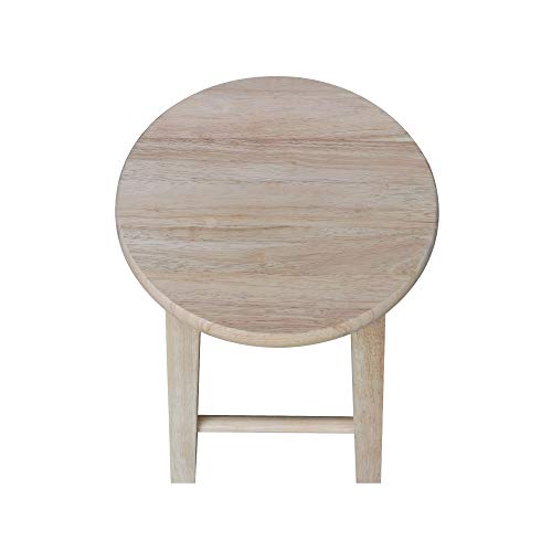 International Concepts 18-Inch Round Top Stool, Unfinished IC International Concepts