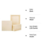 ADXCO 8 Pack Wood Panels 8 x 8 Inch Unfinished Wood Canvas Wooden Panel Boards for Painting, Pouring, Arts Use with Oils, Acrylics ADXCO