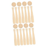Abaodam 60 Pcs Mini Baseball Unfinished Wooden Toy Unfinished Wooden Baseball Bats Unfinished Wood Baseball Abaodam