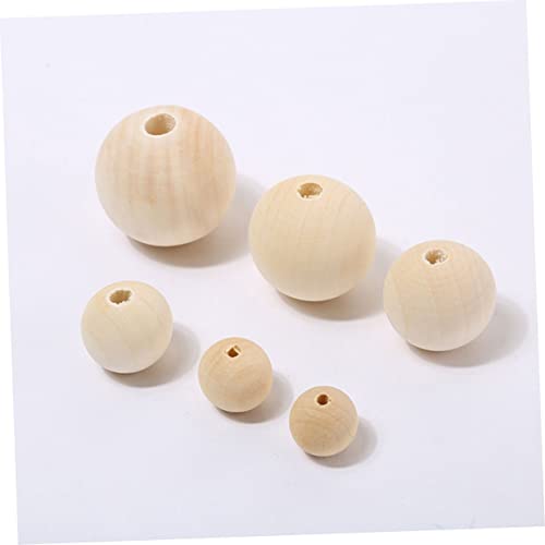 Tofficu 20pcs Unfinished Wood Beads Wood Beads Bracelet Making Round Beads Beaded Jewelry Wood Loose Beads Jewelry Making Charms Wood Craft Beads Tofficu