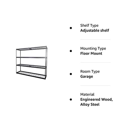 SafeRacks Garage Shelving - Storage Rack That Holds 500 Pounds Per Shelf - All Steel Shelves for Storage - Easy to Assemble Shelving Storage, Garage - WoodArtSupply