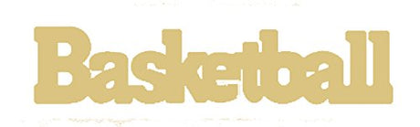 Word Basketball Cutout Unfinished Wood NBA Traveling Sports Slam Dunk Free Throw Door Hanger MDF Shape Canvas Style 1 Diverse Woodworking