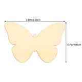 Craft for Adults 50pcs Butterfly Unfinished Wooden Natural Blank Wood Butterfly Shaped Slices Cutouts for DIY Crafts Wedding Home Decoration Small Abaodam