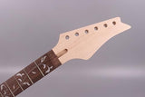 DIY Electric Guitar Neck Replacement 24 fret 25.5inch Maple Rosewood Fretboard locking nut vine Inlay Unfinished Electric Guitar Neck (24 fret WoodArtSupply