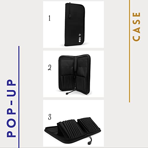 IRO Artist Paint Brush Set of 15 Professional Flat Paint Brushes for Acrylic Painting and Oil Paints. Round Watercolor Paint Brushes and Gouache. IRO