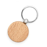 Wood Custom Engraved Circle Keychain With FREE engraving Make a Customizable, Engravable, Brown Wood Personal Key Chain Ring. Gift for Women, Men, Make It Personal Jewelry